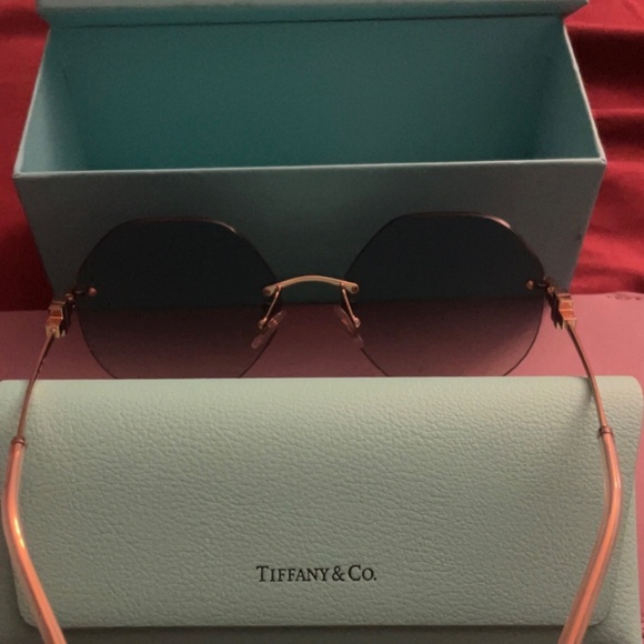 Tiffany Rose Gold Blue 60mm Sunglasses main image 7
